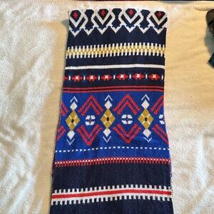 Colorful Geometric Knit Scarf